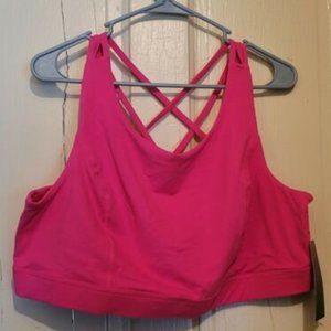 Torrid Plus Size 3 Pink STRAPPY LONG-LINE SPORTS BRA